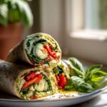 Cremige Pesto Hummus Veggie Wraps: Schnell, frisch, unwiderstehlich