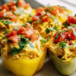 Cremige Queso Hähnchen Enchilada gefüllte Paprika Rezept
