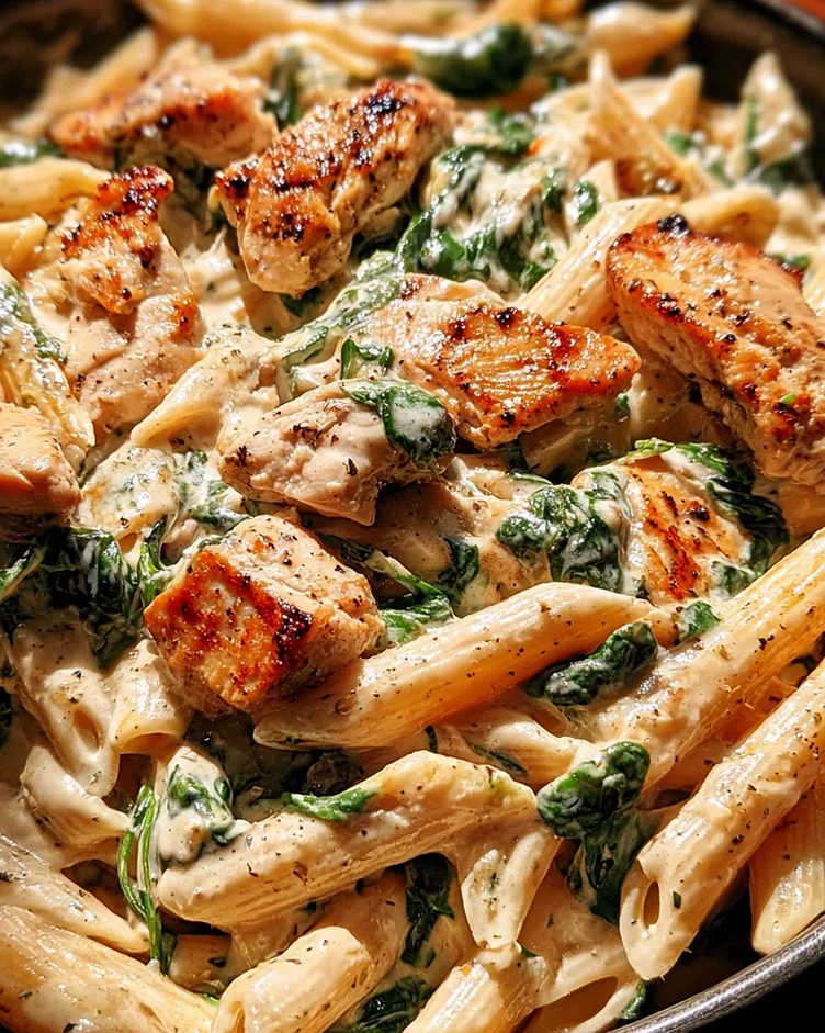 Frischkäse Spinat Hähnchen Pasta – Schritt 1
