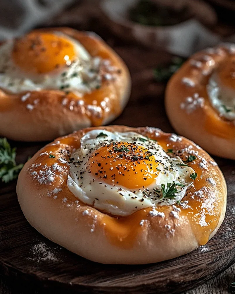 Gefüllte Frühstücksbrötchen mit Ei und Käse – im Ofen gebacken – Schritt 2