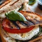 Gegrilltes Mozzarella-Sandwich