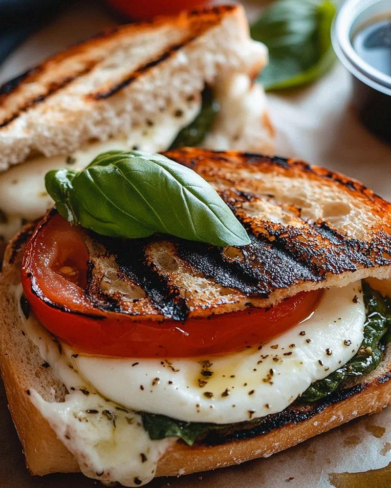 Gegrilltes Mozzarella-Sandwich
