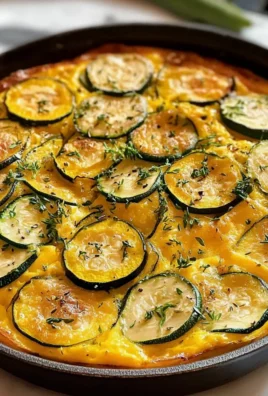 Gelbe Zucchini Frittata für jeden Anlass