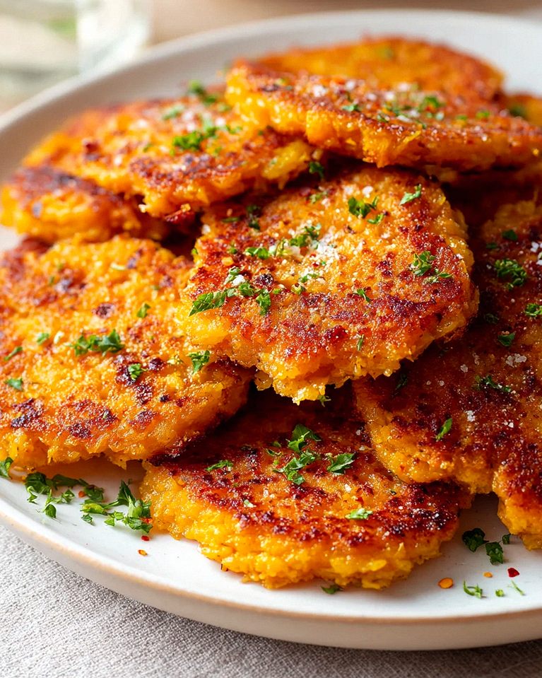 Herbstliche Kürbis Kartoffel Puffer: Feta & Kräuter-Genuss