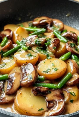 Kartoffel Pilz Pfanne mit grünen Bohnen Schnell Zubereitet