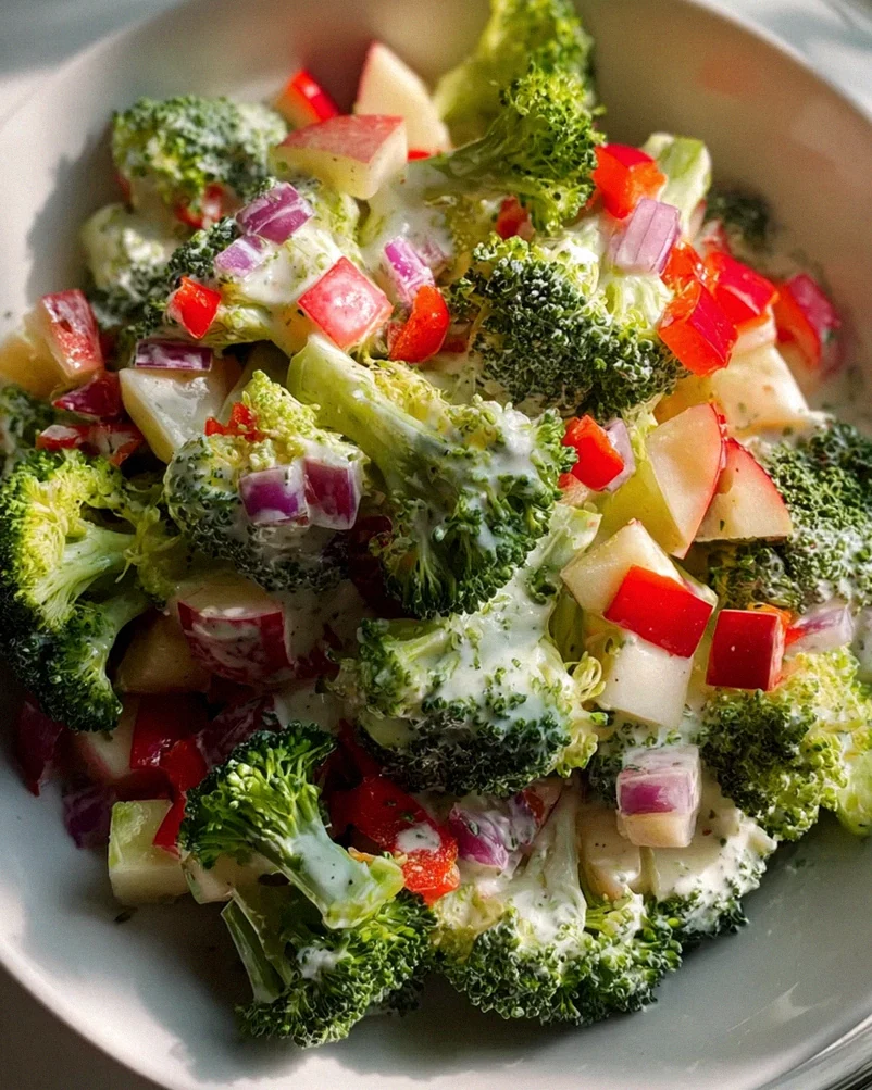 Knackiger Brokkolisalat mit Apfel – gesund und lecker!