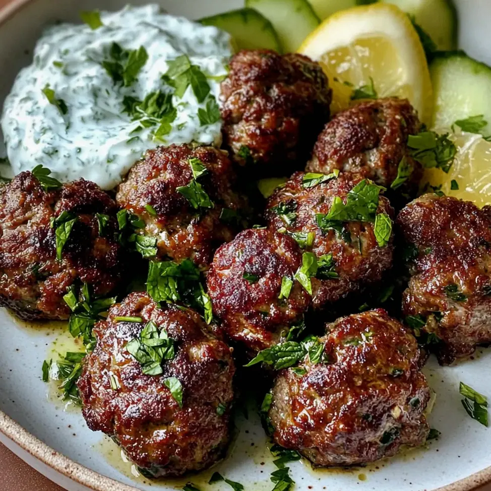 Libanesische Kofta-Fleischbällchen mit erfrischender Sauce
