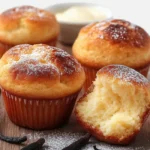 Quark Muffins mit Vanillepudding
