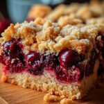 Streuselkuchen mit Kirschen vom Blech