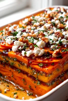 Süßkartoffel-Kürbis-Lasagne: Feta, Walnüsse, Cranberry-Honig