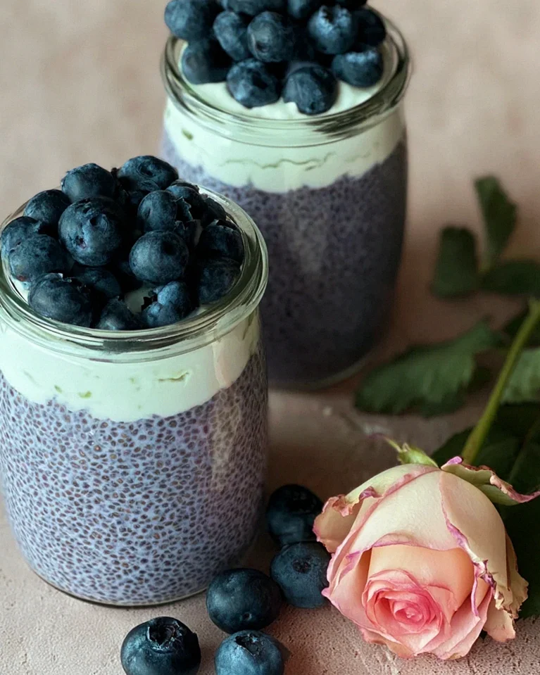 Veganer Blaubeer-Chia-Pudding – Schritt 1
