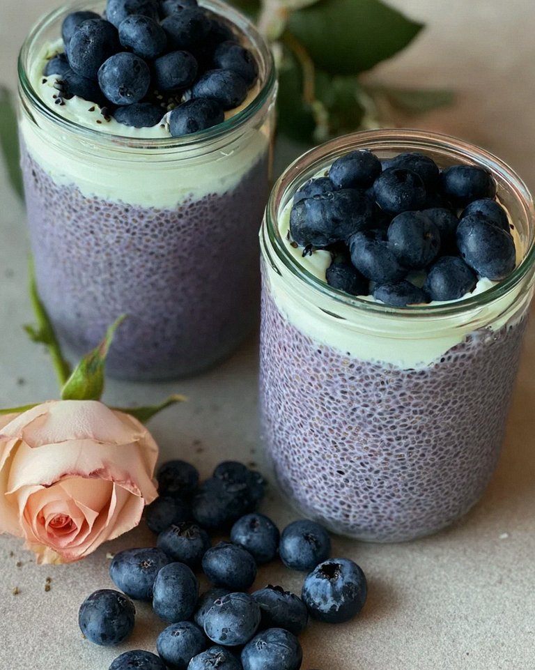 Veganer Blaubeer-Chia-Pudding – Schritt 2