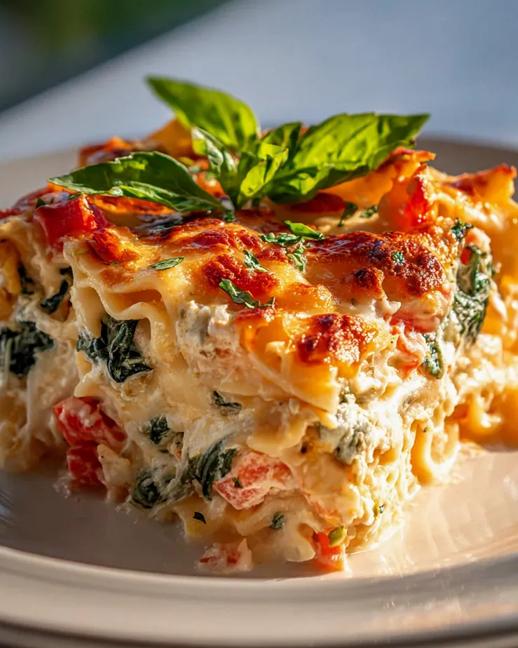 Vegetarischer Nudelauflauf mit Spinat und Ricotta genießen!